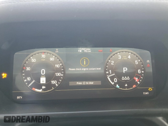 2023 Land Rover Defender S with VIN SALEJ7EX4P2241794, listed as a Copart auction lot 49135075 with 12,641 mi miles and Salvage title. Bid and sale history available at DreamBid. Image 9.