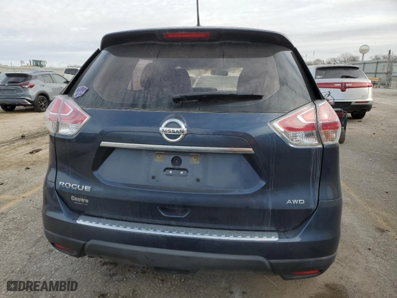 2015 Nissan Rogue S with VIN KNMAT2MV6FP533046, listed as a Copart auction lot 84405394 with 126,343 mi miles and Salvage Title. Bid and sale history available at carsss.com. Image 6.