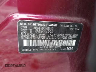 2017 Mitsubishi Mirage ES with VIN ML32F3FJ1HHF13902, listed as a Copart auction lot 84764884 with 107,235 mi miles and Salvage title. Bid and sale history available at DreamBid. Image 14.