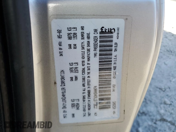2003 Chrysler Sebring with VIN 1C3EL65T93N500074, listed as a Copart auction lot 84639324 with 88,212 mi miles and Salvage Title. Bid and sale history available at DreamBid. Image 12.