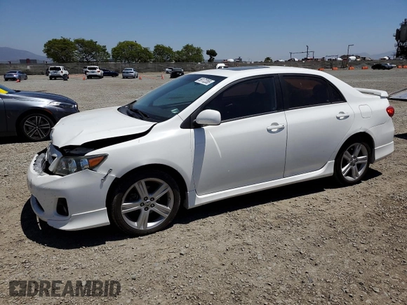 2013 Toyota Corolla L with VIN 5YFBU4EE1DP223927, listed as a Copart auction lot 56172355 with 208,419 mi miles and Salvage Title. Bid and sale history available at DreamBid. Image 1.