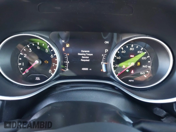 2018 Jeep Compass Latitude with VIN 3C4NJDBB6JT299247, listed as a IAAI auction lot 41591106 with 48,685 mi miles. Bid and sale history available at carsss.com. Image 7.
