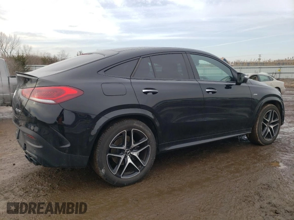 2023 Mercedes-Benz GLE 53 AMG with VIN 4JGFD6BB8PA858560, listed as a Copart auction lot 44594625 with 11,851 mi miles and Salvage title. Bid and sale history available at DreamBid. Image 3.