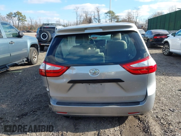 2015 Toyota Sienna L with VIN 5TDZK3DCXFS596277, listed as a IAAI auction lot 41229427 with 108,900 mi miles and . Bid and sale history available at DreamBid. Image 16.