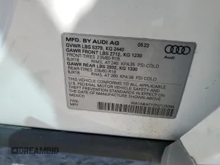 2022 Audi Q5 Premium with VIN WA1ABAFY2N2125394, listed as a Copart auction lot 68739404 with 10,558 mi miles and Salvage title. Bid and sale history available at DreamBid. Image 13.