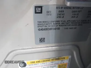 2011 Buick LaCrosse CX with VIN 1G4GA5EC9BF249100, listed as a IAAI auction lot 42095232 with 130,073 mi miles. Bid and sale history available at carsss.com. Image 9.