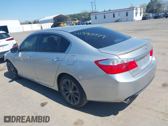 2014 Honda Accord Sport with VIN 1HGCR2F57EA186141, listed as a IAAI auction lot 41990049 with 95,805 mi miles and . Bid and sale history available at carsss.com. Image 3.