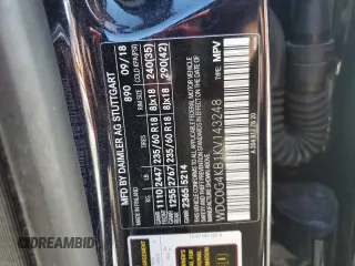 2019 Mercedes-Benz GLC with VIN WDC0G4KB1KV143248, listed as a Copart auction lot 45199195 with 52,639 mi miles and Salvage Title. Bid and sale history available at carsss.com. Image 14.