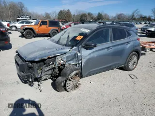 2020 Hyundai Kona SEL with VIN KM8K22AA6LU494489, listed as a Copart auction lot 46852135 with 57,173 mi miles and Salvage Title. Bid and sale history available at carsss.com. Image 1.