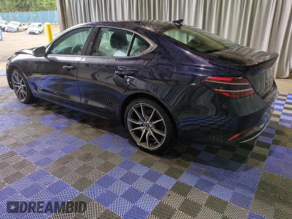 2023 Genesis G70 2.0T with VIN KMTG34TA0PU132391, listed as a Copart auction lot 72075974 with 17,479 mi miles and Salvage Title. Bid and sale history available at DreamBid. Image 2.