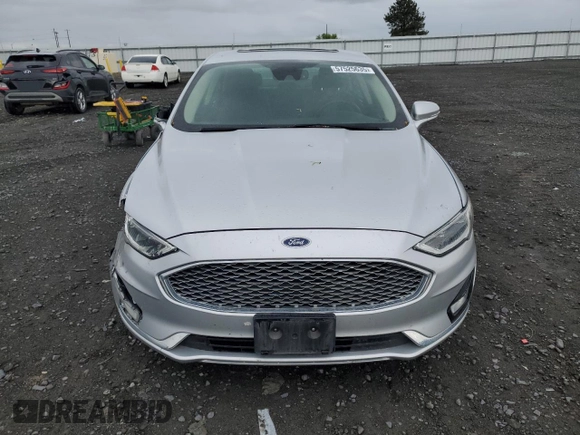 2019 Ford Fusion Titanium with VIN 3FA6P0D99KR242616, listed as a Copart auction lot 57525635 with 79,518 mi miles and Salvage title. Bid and sale history available at DreamBid. Image 5.
