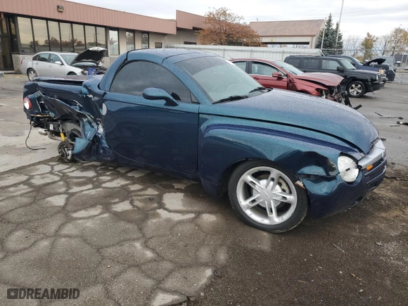 2005 Chevrolet SSR LS with VIN 1GCES14H55B117798, listed as a Copart auction lot 77615954 with NaN miles and Salvage Title. Bid and sale history available at carsss.com. Image 4.