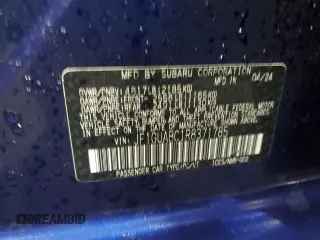 2024 Subaru Impreza with VIN JF1GUABC1R8371785, listed as a Copart auction lot 41638575 with 3,201 mi miles and Salvage Title. Bid and sale history available at carsss.com. Image 13.