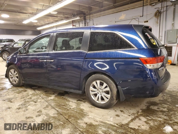 2016 Honda Odyssey EX-L with VIN 5FNRL5H64GB116298, listed as a Copart auction lot 81969004 with 54,319 mi miles and Salvage Title. Bid and sale history available at DreamBid. Image 2.