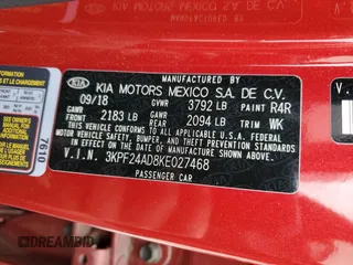 2019 Kia Forte LXS with VIN 3KPF24AD8KE027468, listed as a Copart auction lot 49697035 with 69,471 mi miles and Salvage Title. Bid and sale history available at DreamBid. Image 14.