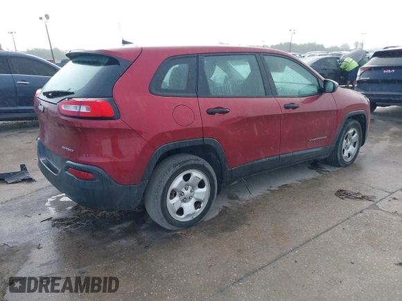 2016 Jeep Cherokee Sport with VIN 1C4PJLAB6GW136136, listed as a IAAI auction lot 41108560 with 97,982 mi miles. Bid and sale history available at carsss.com. Image 4.