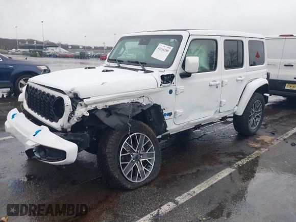 2024 Jeep Wrangler High Altitude z VIN 1C4RJXU6XRW209302, wystawiony jako IAAI lot #41116289 z przebiegiem 2 862 mil mil oraz . Historia ofert i sprzedaży dostępna na DreamBid. Obrazek 2.