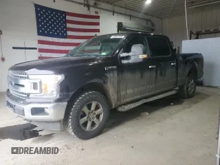 2018 Ford F-150 XL with VIN 1FTFW1EG7JFA10270, listed as a Copart auction lot 49081935 with 155,763 mi miles and Salvage Title. Bid and sale history available at carsss.com. Image 1.
