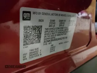 2024 Chevrolet Blazer RS with VIN 3GNKBKRS1RS275778, listed as a Copart auction lot 50371005 with 11,042 mi miles and Salvage title. Bid and sale history available at DreamBid. Image 13.