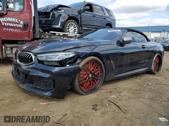2019 BMW 8 Series M850i xDrive with VIN WBAFY4C52KBX39344, listed as a Copart auction lot 50695235 with 35,699 mi miles and Clean title. Bid and sale history available at DreamBid. Image 1.