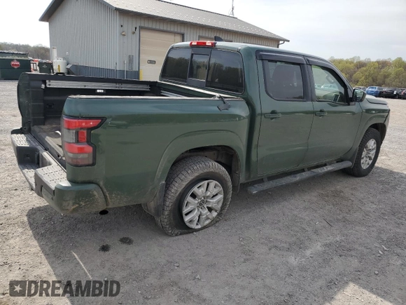 2022 Nissan Frontier SV with VIN 1N6ED1EKXNN605404, listed as a Copart auction lot 53583465 with 59,438 mi miles and Salvage title. Bid and sale history available at DreamBid. Image 3.