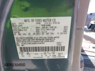 2011 Ford Escape Hybrid с VIN 1FMCU4K36BKC04787, выставлен на аукционе IAAI как лот 41947008 с пробегом 132 403 миль миль и . История ставок и продаж доступна на DreamBid. Изображение 9.