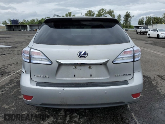 2010 Lexus RX 450h with VIN JTJBC1BA2A2022273, listed as a Copart auction lot 57465834 with 105,515 mi miles and Salvage Title. Bid and sale history available at DreamBid. Image 6.