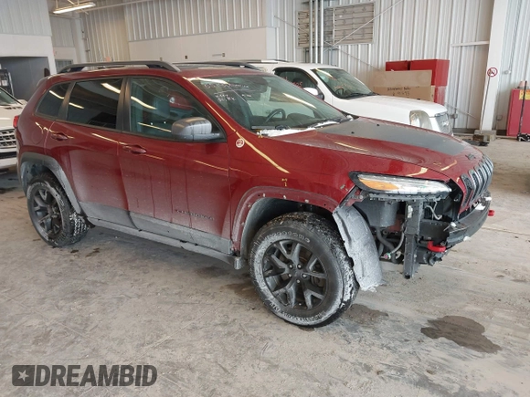 2016 Jeep Cherokee Trailhawk with VIN 1C4PJMBBXGW135138, listed as a IAAI auction lot 41595718 with 267,058 mi miles and . Bid and sale history available at DreamBid. Image 1.