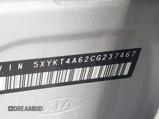 2012 Kia Sorento LX with VIN 5XYKT4A62CG237467, listed as a IAAI auction lot 41842045 with 113,357 mi miles. Bid and sale history available at carsss.com. Image 9.