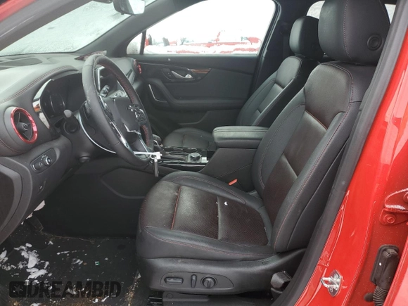2022 Chevrolet Blazer RS with VIN 3GNKBKRS6NS143335, listed as a Copart auction lot 89139555 with 55,106 mi miles and Salvage title. Bid and sale history available at DreamBid. Image 7.