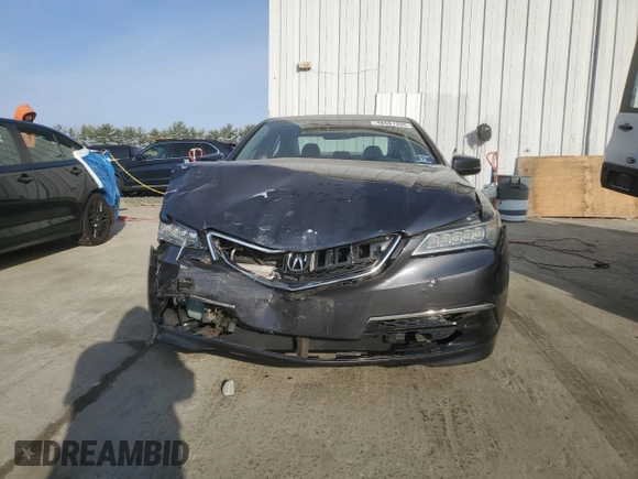 2015 Acura TLX V6 Tech with VIN 19UUB3F59FA007808, listed as a Copart auction lot 48681395 with 0 mi miles and Salvage Title. Bid and sale history available at carsss.com. Image 5.