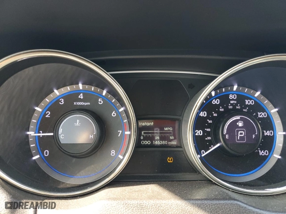 2013 Hyundai Sonata GLS with VIN 5NPEB4AC2DH570770, listed as a Copart auction lot 52403985 with 145,380 mi miles and Salvage Title. Bid and sale history available at carsss.com. Image 9.