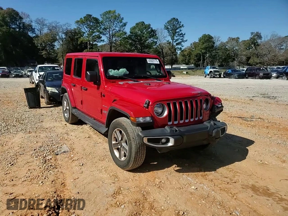 2020 Jeep Wrangler Unlimited Sahara with VIN 1C4HJXENXLW175550, listed as a Copart auction lot 42625175 with 88,518 mi miles and Salvage Title. Bid and sale history available at carsss.com. Image 12.
