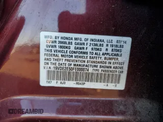 2015 Acura ILX Premium z VIN 19VDE2E50FE000074, wystawiony jako Copart lot #87688045 z przebiegiem 170 523 mil mil oraz Szkoda całkowita • Salvage title. Historia ofert i sprzedaży dostępna na DreamBid. Obrazek 14.