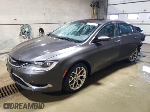 2016 Chrysler 200 C with VIN 1C3CCCEG0GN130776, listed as a Copart auction lot 48856735 with 77,090 mi miles and Salvage Title. Bid and sale history available at carsss.com. Image 1.