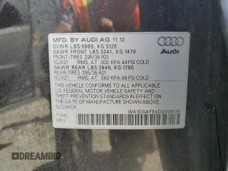 2013 Audi Q7 S line Prestige z VIN WA1DGAFE4DD009136, wystawiony jako Copart lot #57869725 z przebiegiem 253 358 mil mil oraz Czysty tytuł • Clean title. Historia ofert i sprzedaży dostępna na DreamBid. Obrazek 14.