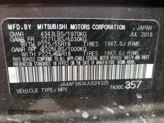 2018 Mitsubishi Outlander ES with VIN JA4AP3AU4JU024325, listed as a Copart auction lot 59119685 with 151,817 mi miles and Clean title. Bid and sale history available at DreamBid. Image 13.