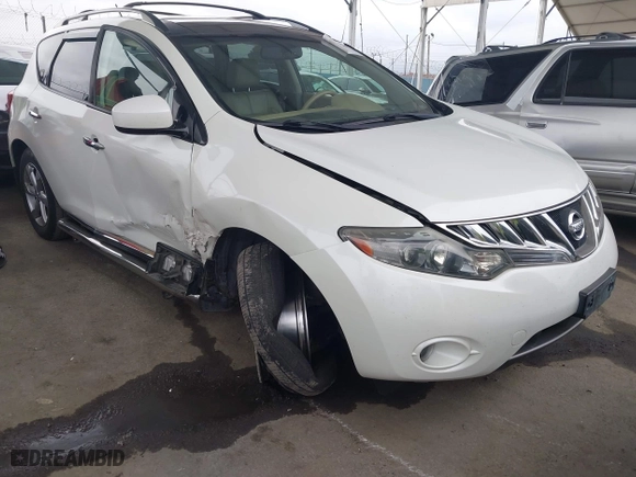 2009 Nissan Murano S with VIN JN8AZ18U59W104912, listed as a IAAI auction lot 42057100 with 142,408 mi miles. Bid and sale history available at carsss.com. Image 1.