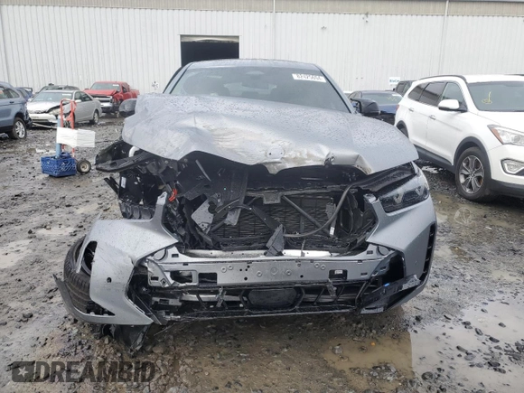 2025 BMW X6 M60i with VIN 5UX43EX01S9X34140, listed as a Copart auction lot 82425694 with 6,844 mi miles and Salvage Title. Bid and sale history available at carsss.com. Image 5.