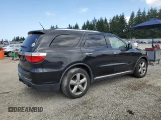 2011 Dodge Durango Citadel with VIN 1D4SE5GT9BC595393, listed as a Copart auction lot 65574855 with 193,538 mi miles and Salvage title. Bid and sale history available at DreamBid. Image 3.