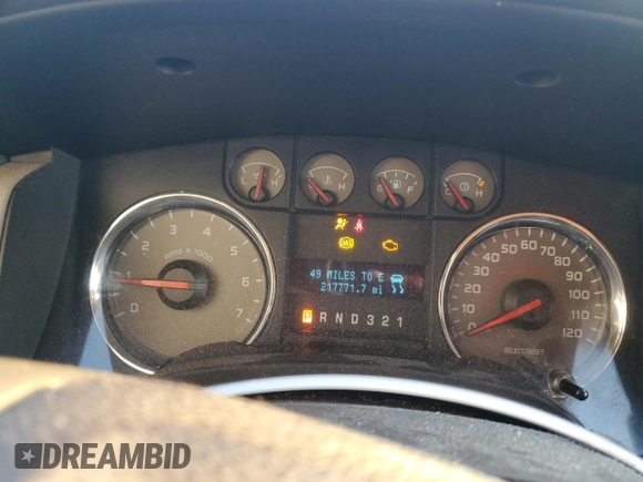 2009 Ford F-150 XL with VIN 1FTPX14V69FA23346, listed as a Copart auction lot 46318515 with 217,771 mi miles and Salvage Title. Bid and sale history available at carsss.com. Image 9.