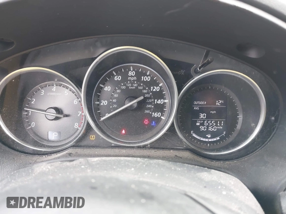 2015 Mazda CX-5 Grand Touring with VIN JM3KE4DY6F0501072, listed as a IAAI auction lot 41534176 with 90,160 mi miles. Bid and sale history available at carsss.com. Image 7.