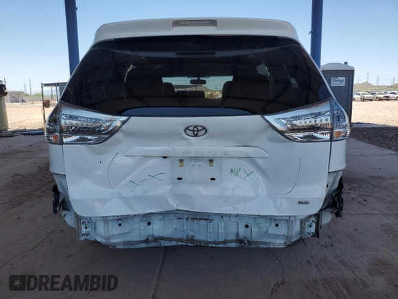 2017 Toyota Sienna SE with VIN 5TDXZ3DC4HS830936, listed as a Copart auction lot 62111205 with 154,665 mi miles and Salvage title. Bid and sale history available at DreamBid. Image 6.