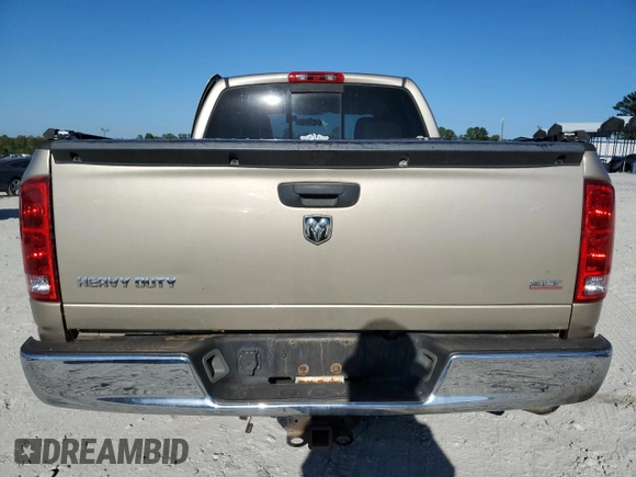 2005 Dodge Ram 2500 SLT with VIN 3D7KR28CX5G761667, listed as a Copart auction lot 76570034 with 191,355 mi miles and Salvage Title. Bid and sale history available at carsss.com. Image 6.