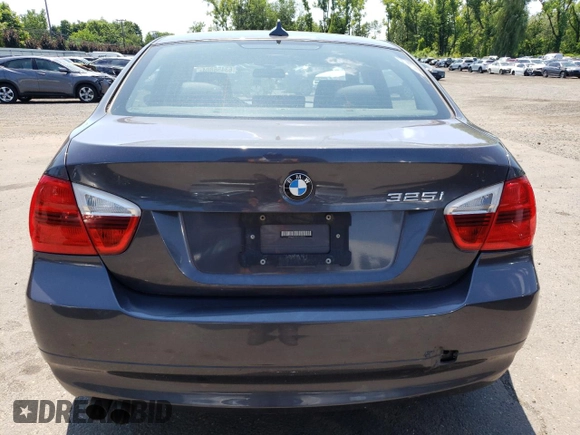 2006 BMW 3 Series 325i with VIN WBAVB13516KX49624, listed as a Copart auction lot 63456804 with 189,764 mi miles and Salvage Title. Bid and sale history available at DreamBid. Image 6.
