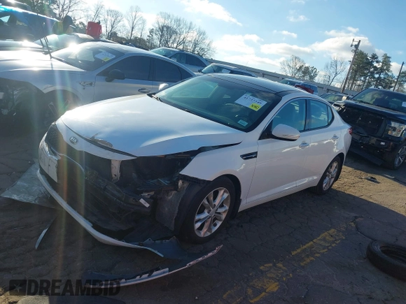 2013 Kia Optima EX with VIN 5XXGN4A79DG199153, listed as a IAAI auction lot 41737349 with 135,000 mi miles. Bid and sale history available at carsss.com. Image 2.