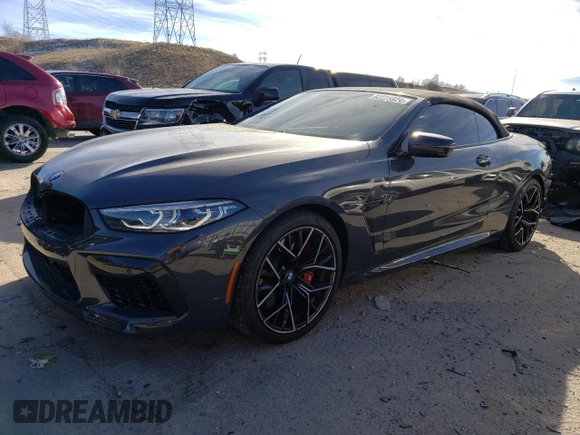2022 BMW M8 Competition z VIN WBSDZ0C04NCJ11152, wystawiony jako Copart lot #82225924 z przebiegiem 4 285 mil mil oraz Szkoda całkowita • Salvage title. Historia ofert i sprzedaży dostępna na DreamBid. Obrazek 1.