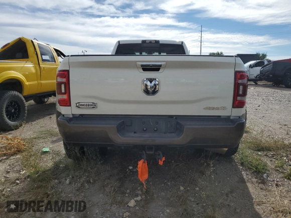 2022 Ram 3500 Longhorn with VIN 3C63RRKLXNG338921, listed as a Copart auction lot 72313304 with 32,930 mi miles and Salvage Title. Bid and sale history available at carsss.com. Image 6.