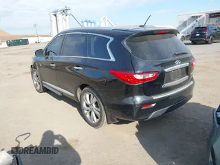 2014 Infiniti QX60 with VIN 5N1AL0MM9EC525598, listed as a IAAI auction lot 42212187 with 146,256 mi miles and . Bid and sale history available at carsss.com. Image 3.