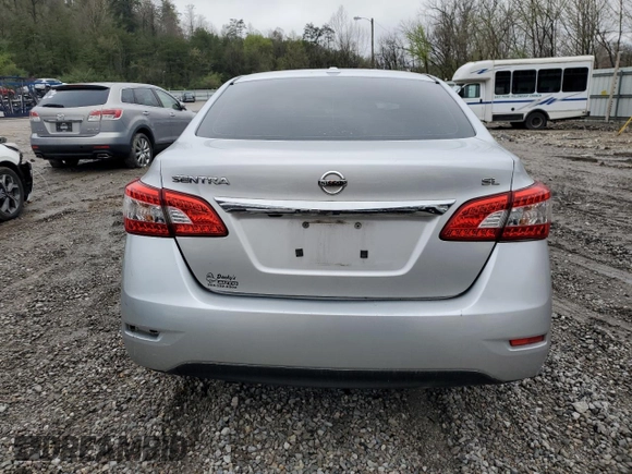 2015 Nissan Sentra SV with VIN 3N1AB7AP1FY277244, listed as a Copart auction lot 51836255 with 95,866 mi miles and Salvage Title. Bid and sale history available at carsss.com. Image 6.